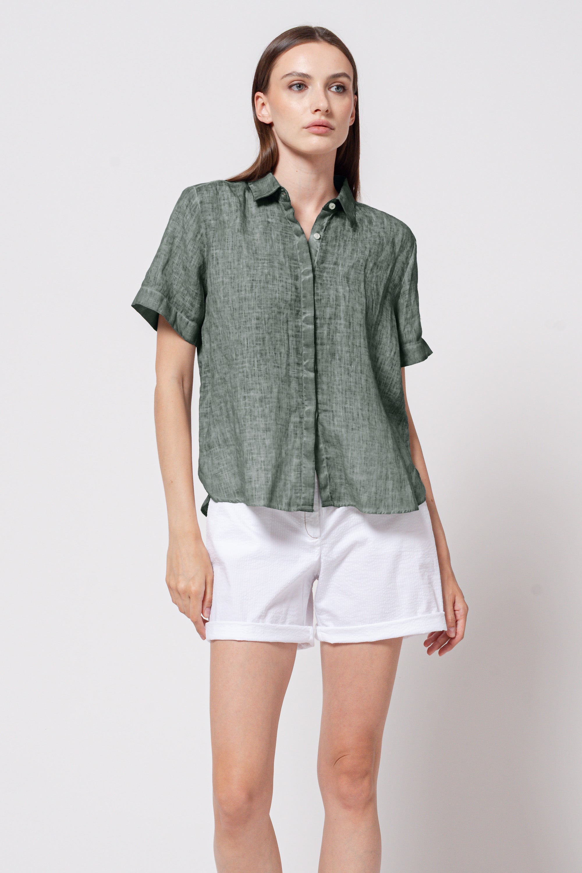 Sanna Linen Shirt - Salvia