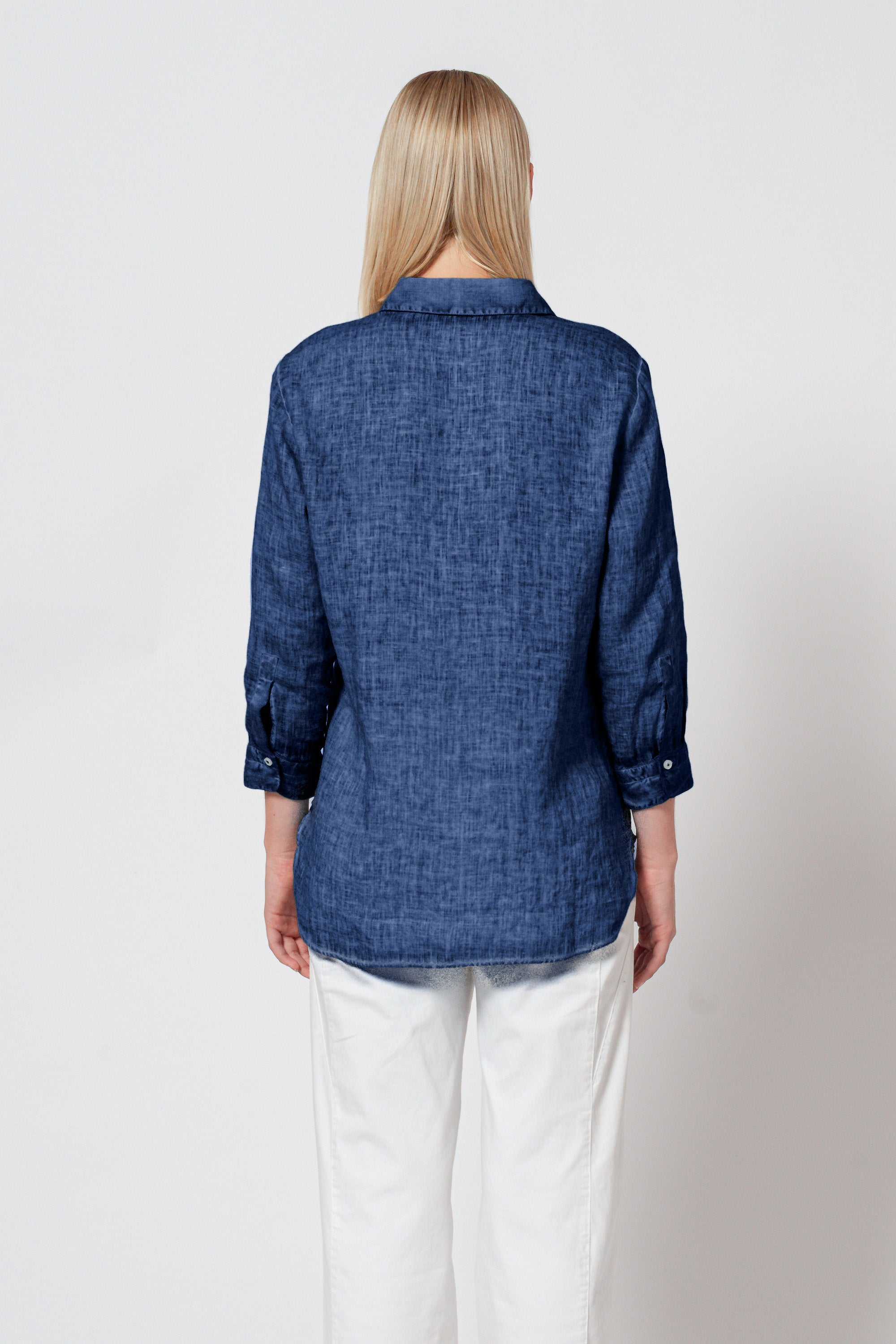 Augustina Linen Shirt - Nautico