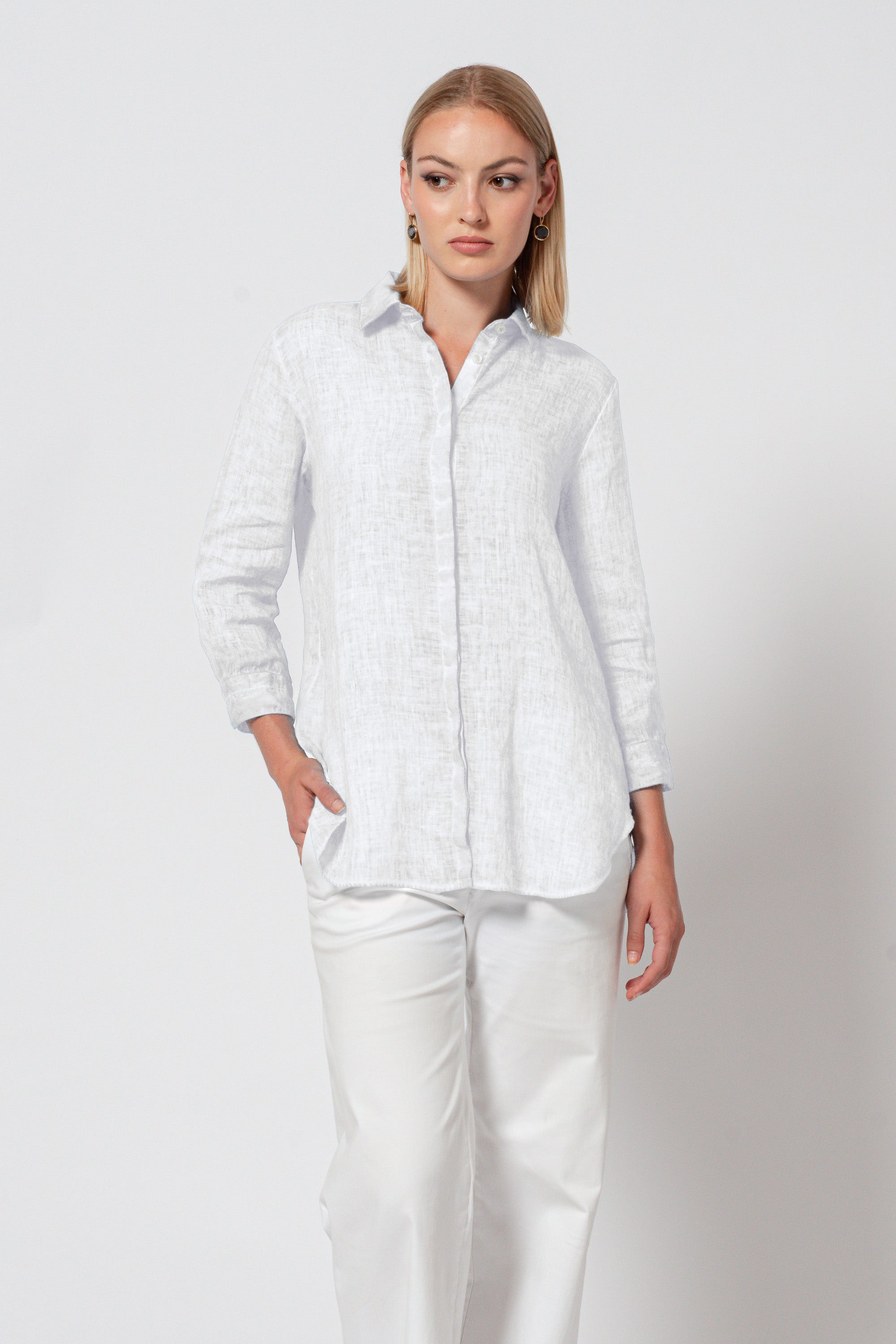 Augustina Linen Shirt - White