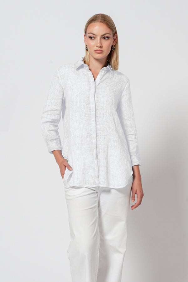 Augustina Linen Shirt - White