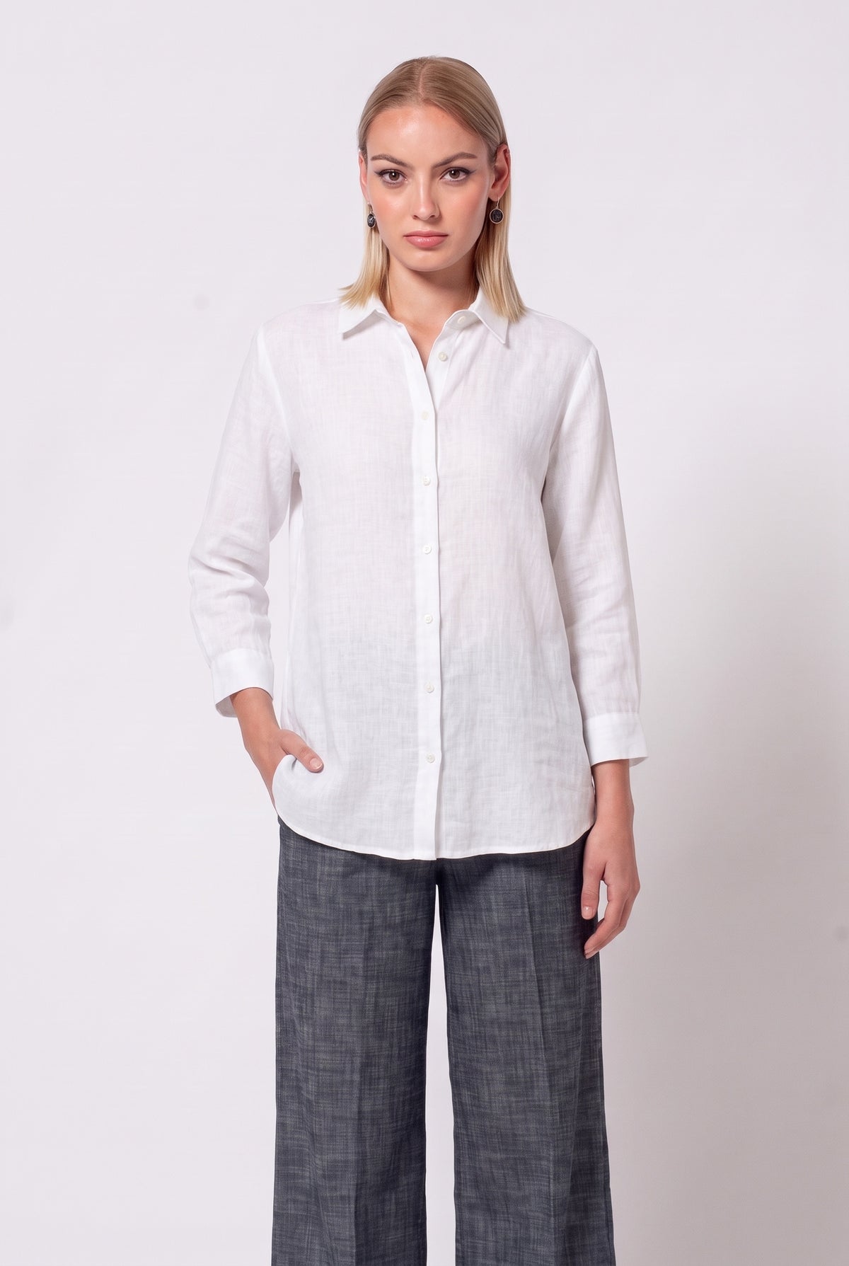 Augustina Linen Shirt - White