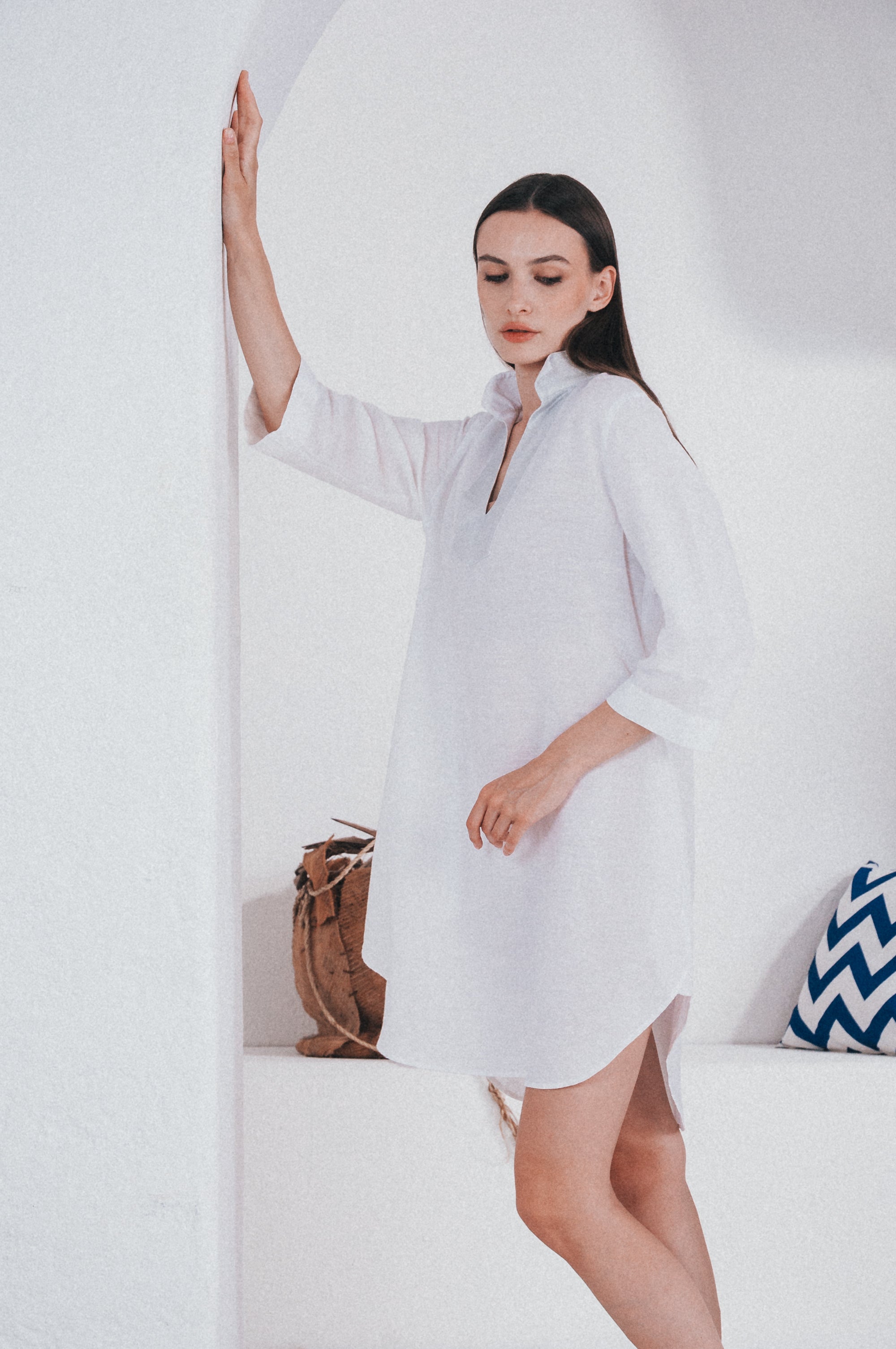 Mira Luna Kaftan - White
