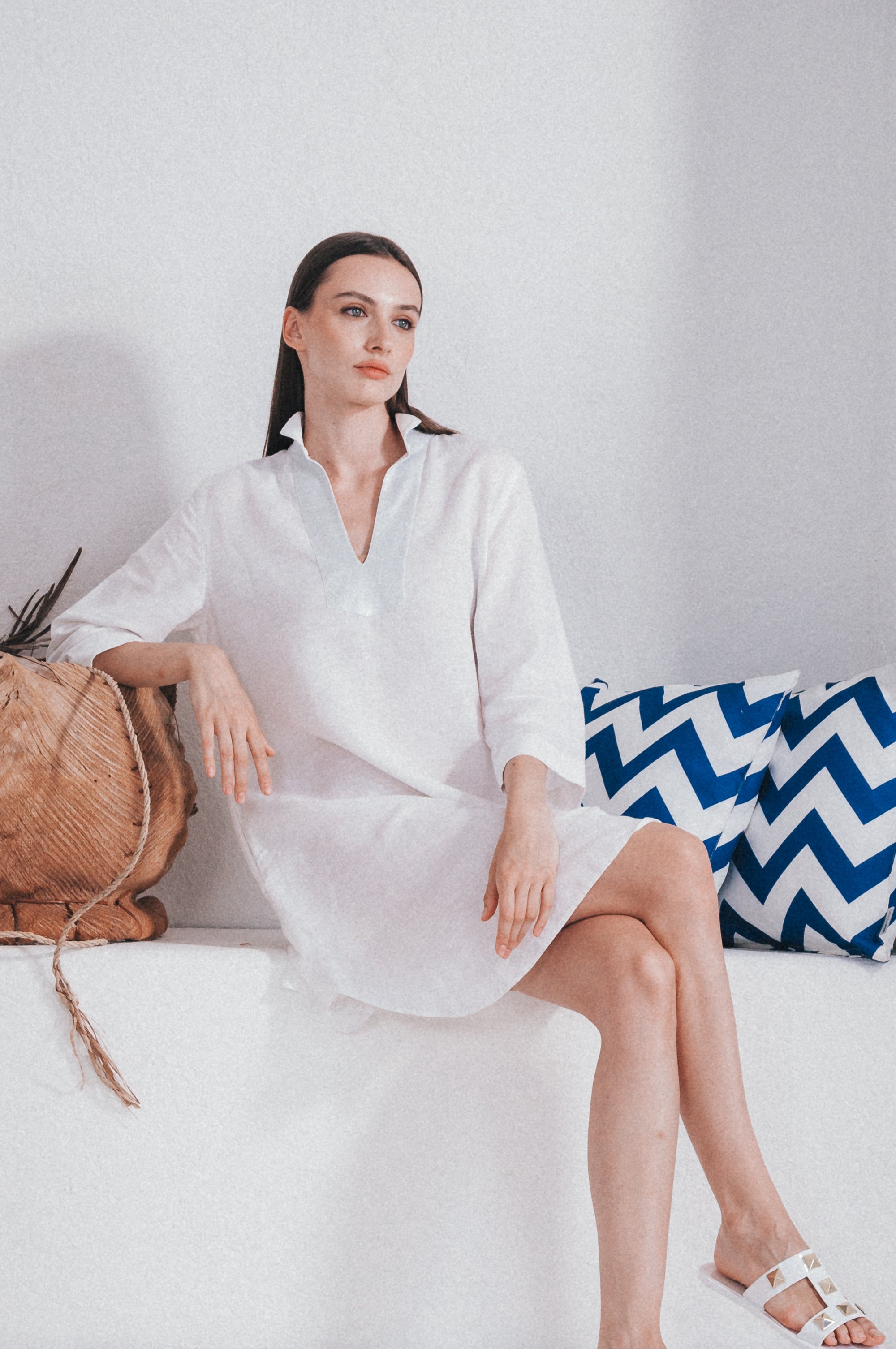 Mira Luna Kaftan - White