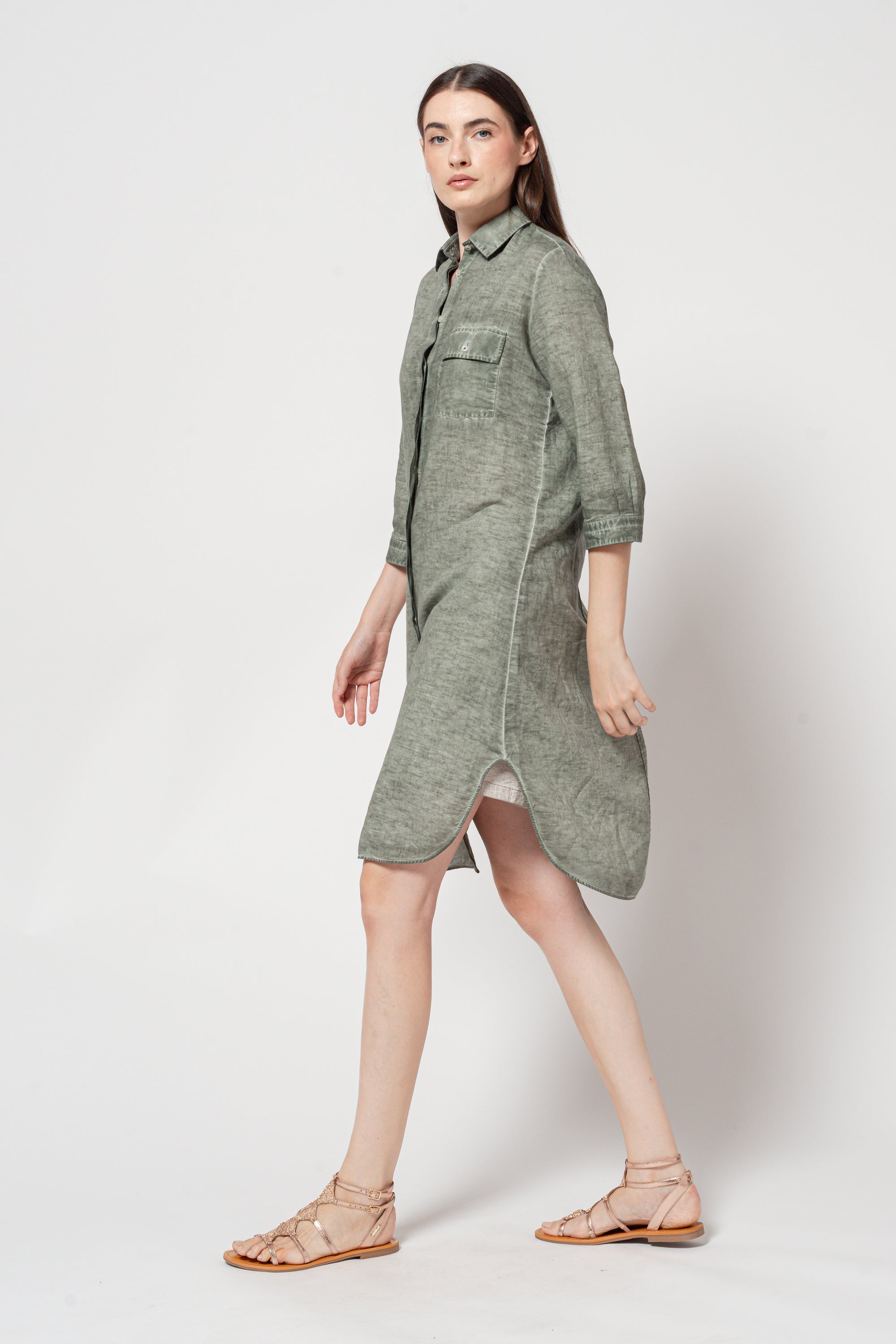 Maxi Shirtdress - Salvia