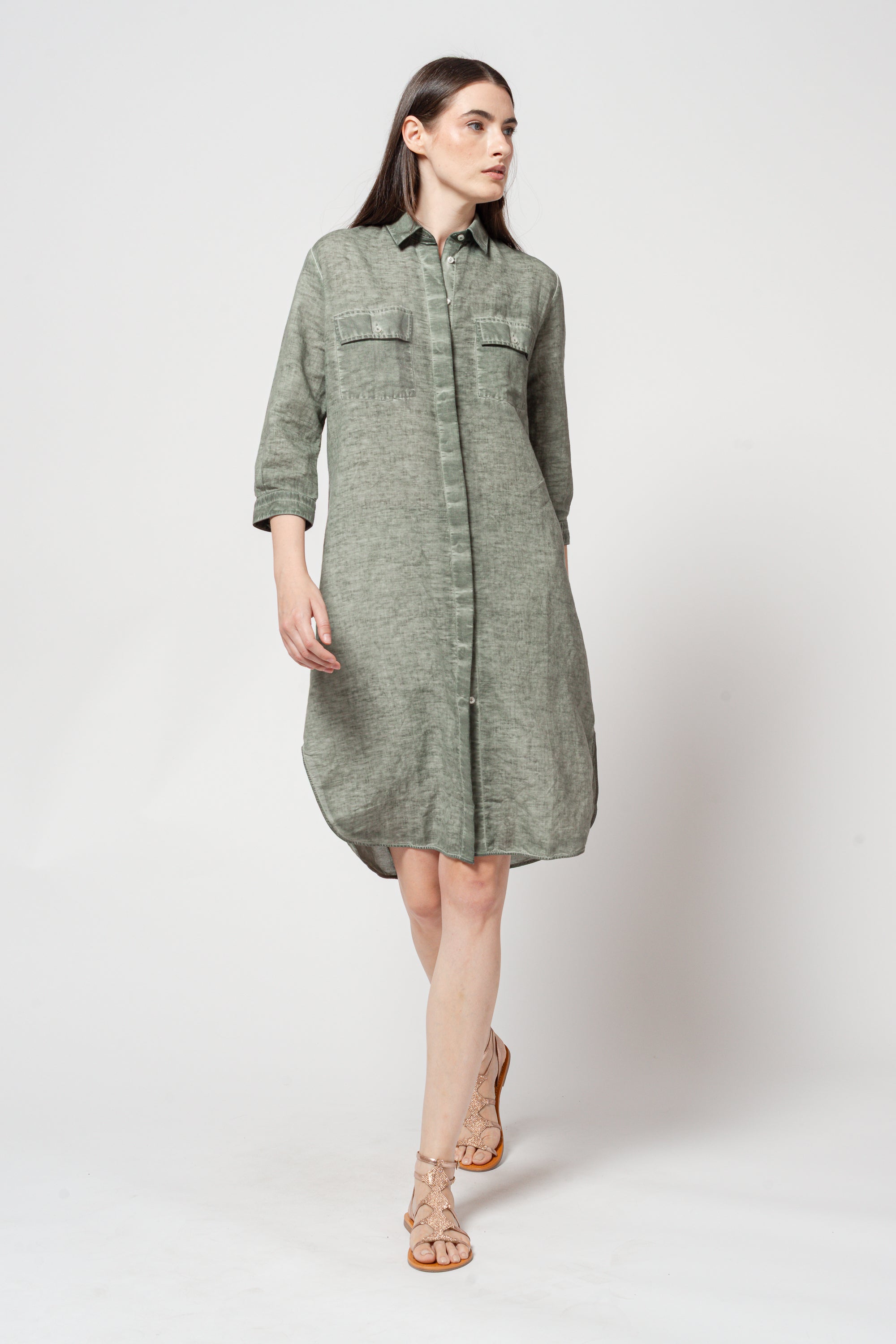 Maxi Shirtdress - Salvia