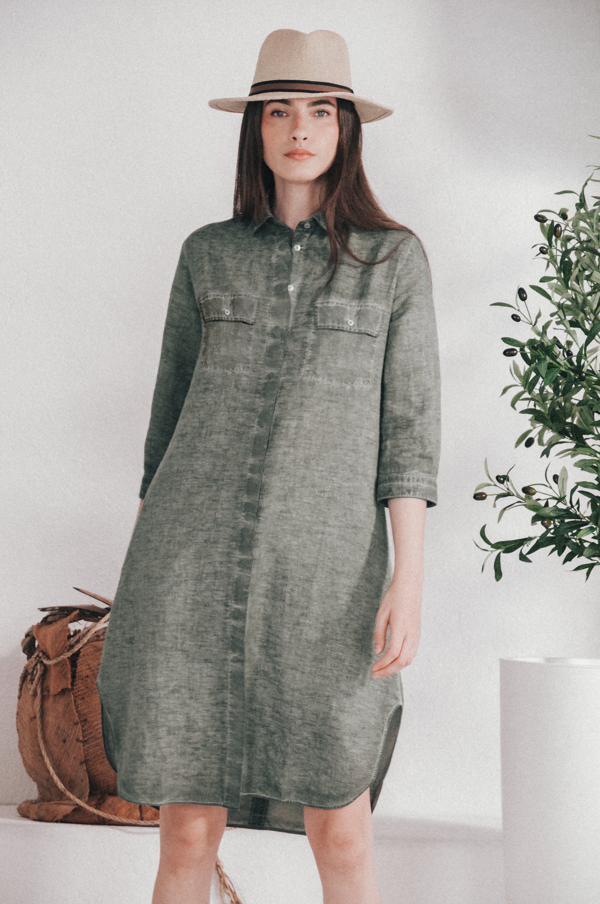 Maxi Shirtdress - Salvia