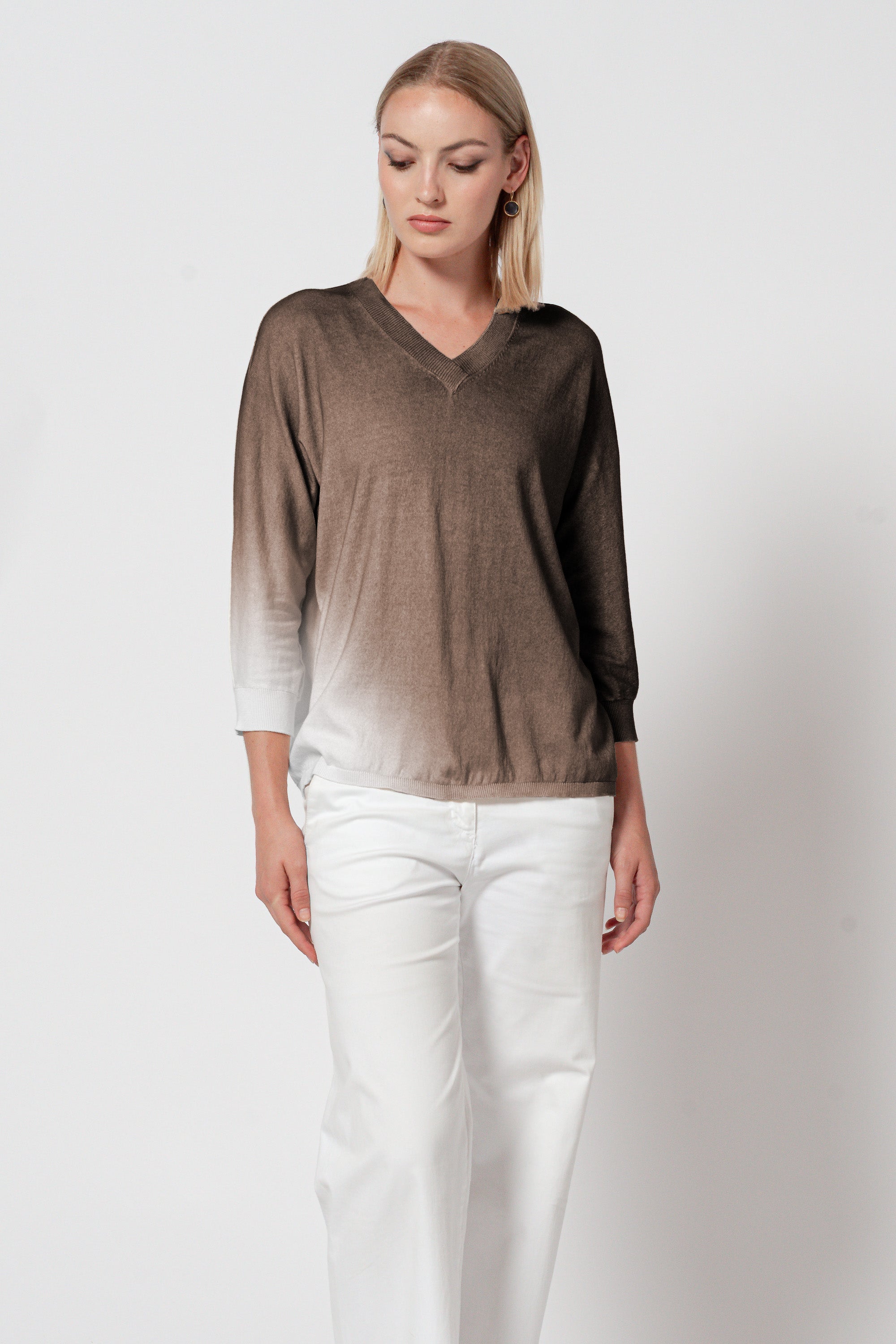 Anna V-Neck Beach Art - Spinosa