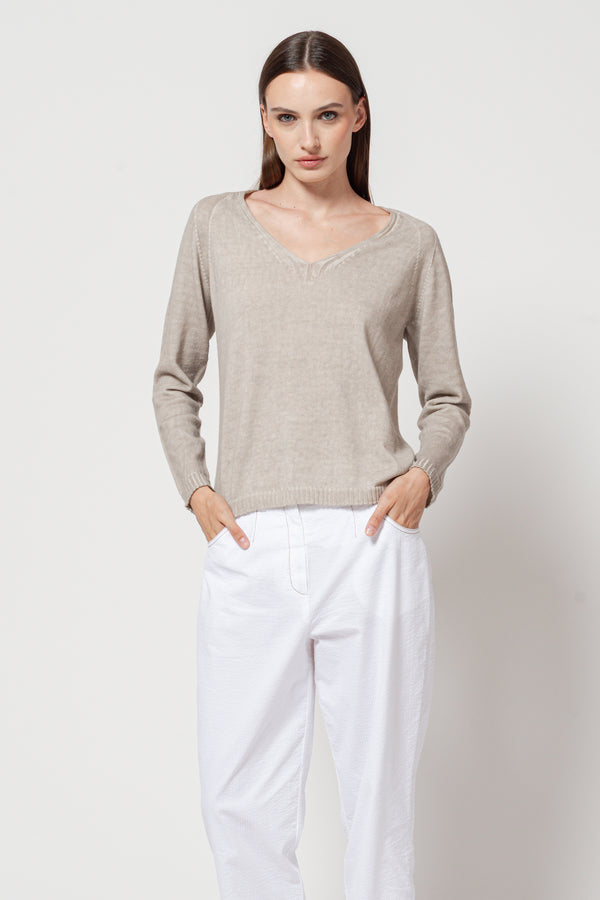 Veronica V Knit - Canapa