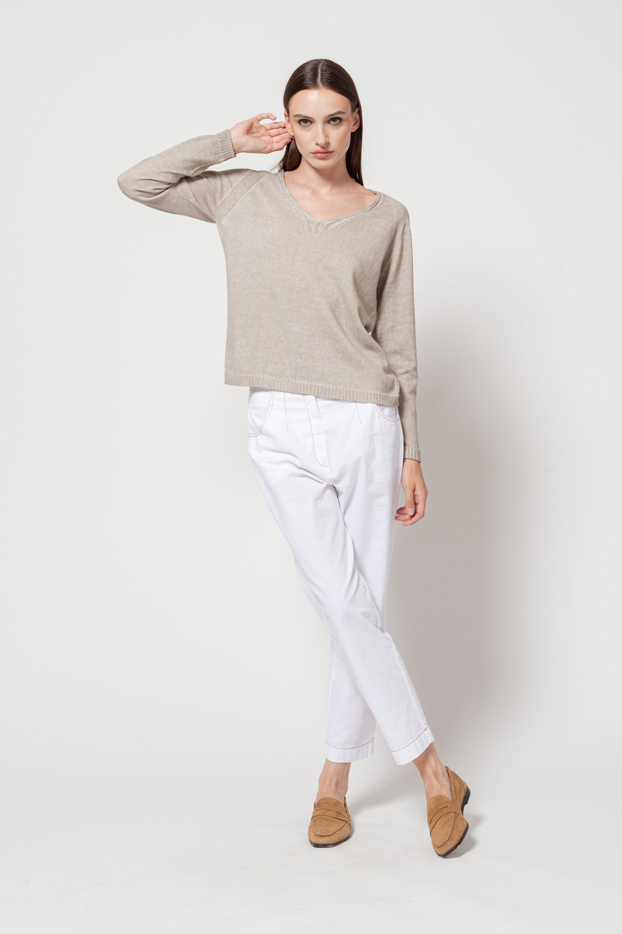 Veronica V Knit - Canapa