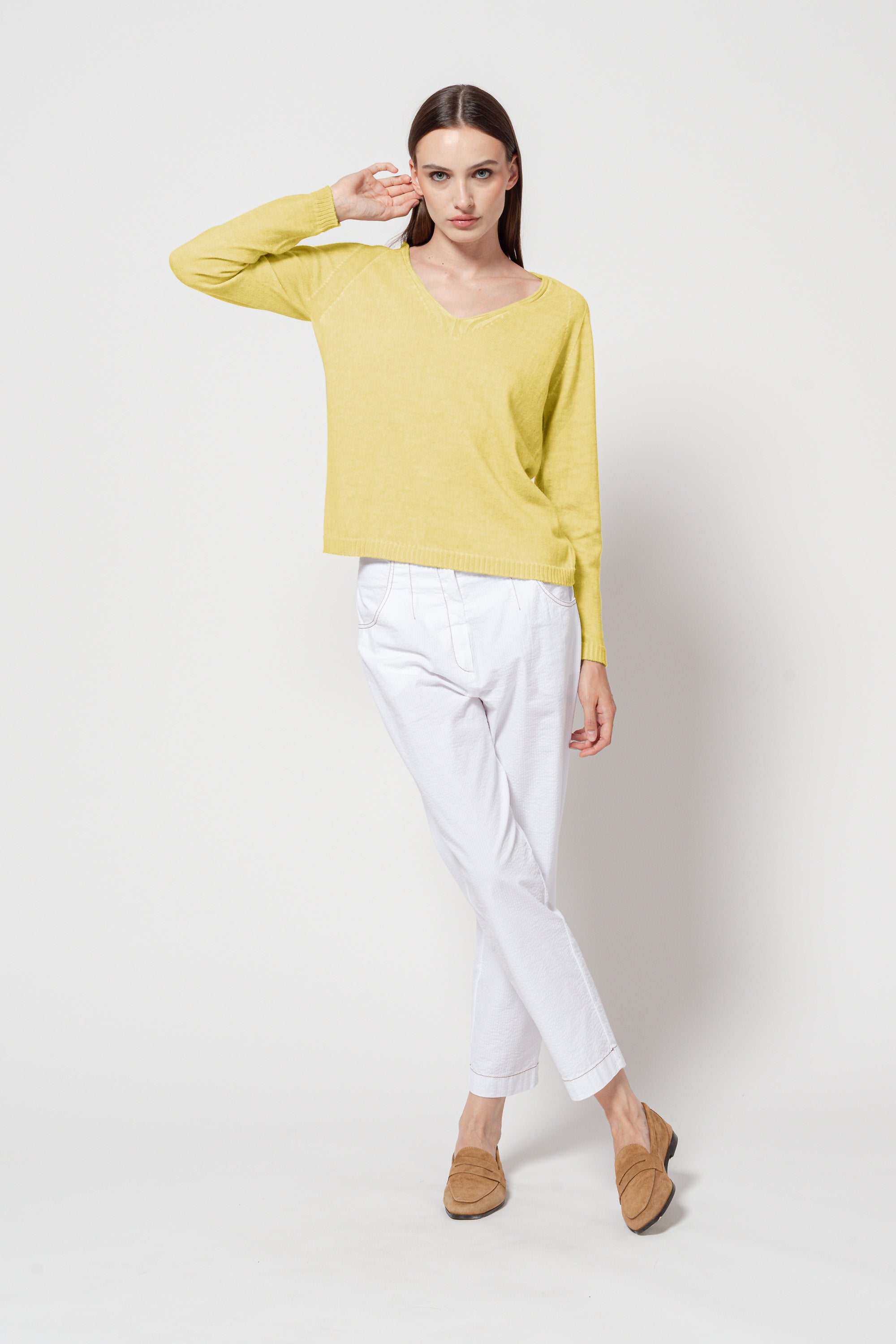 Veronica V Knit - Canary