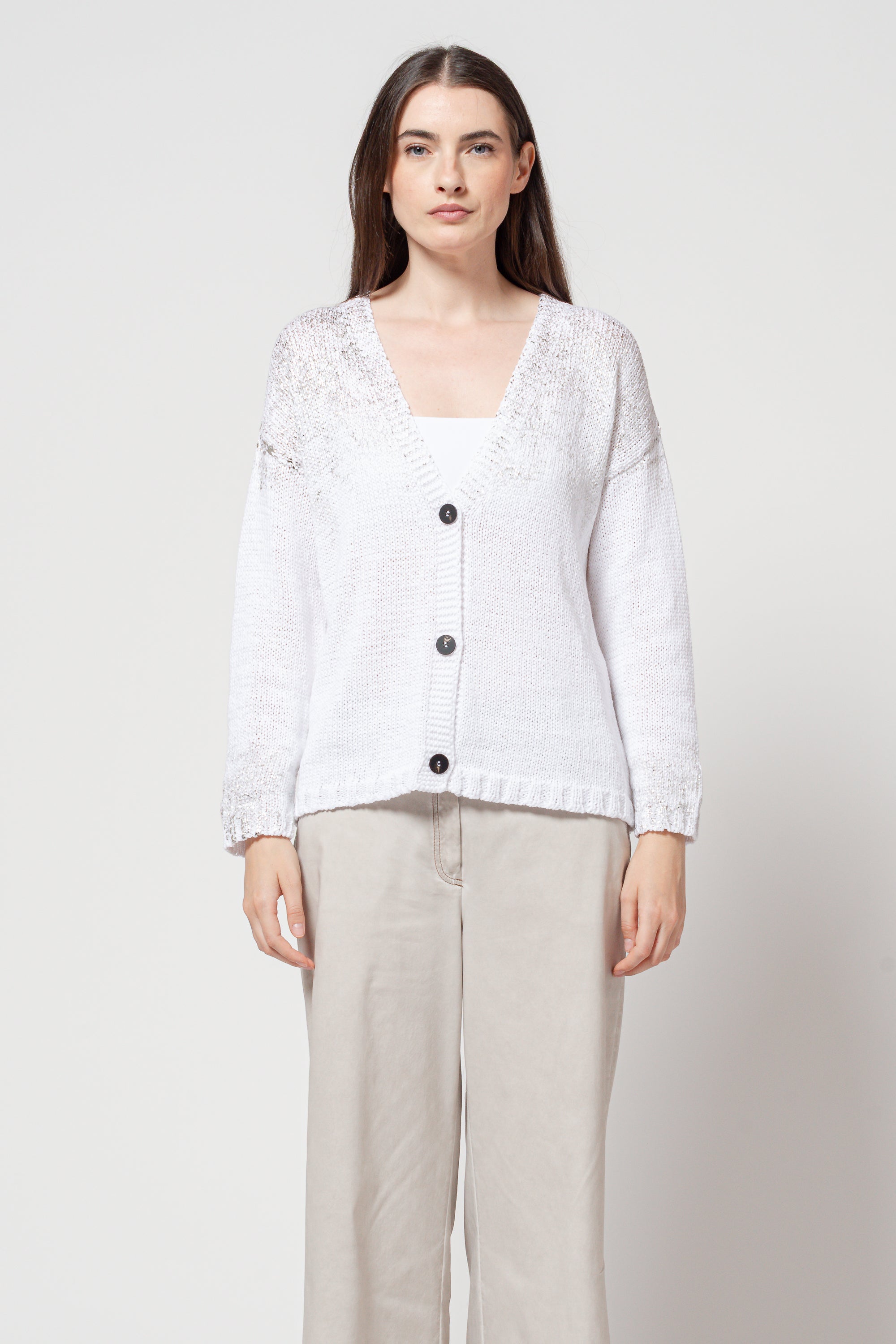 Pop Cardi Lux - White