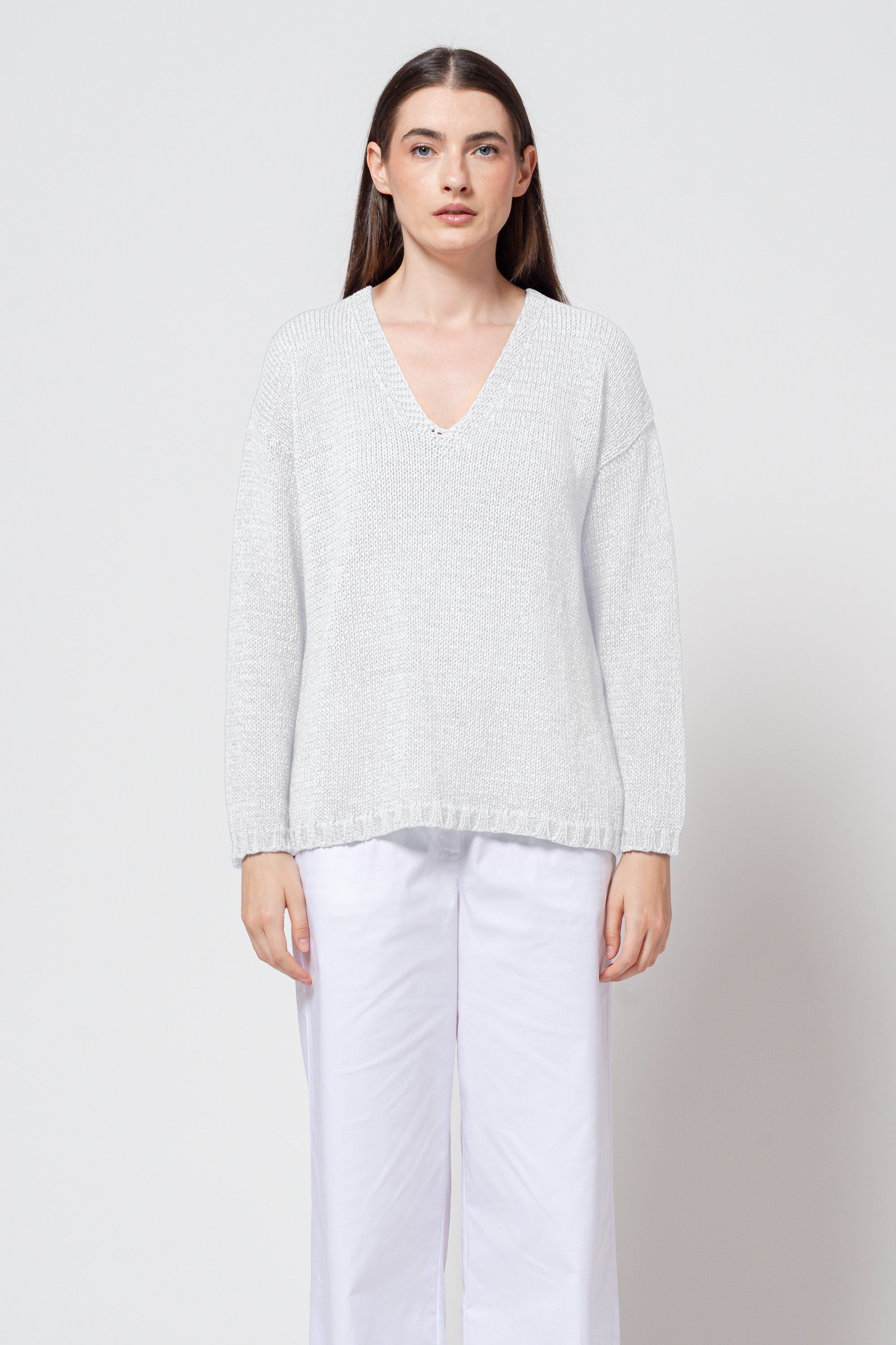 Perry V Knit - White