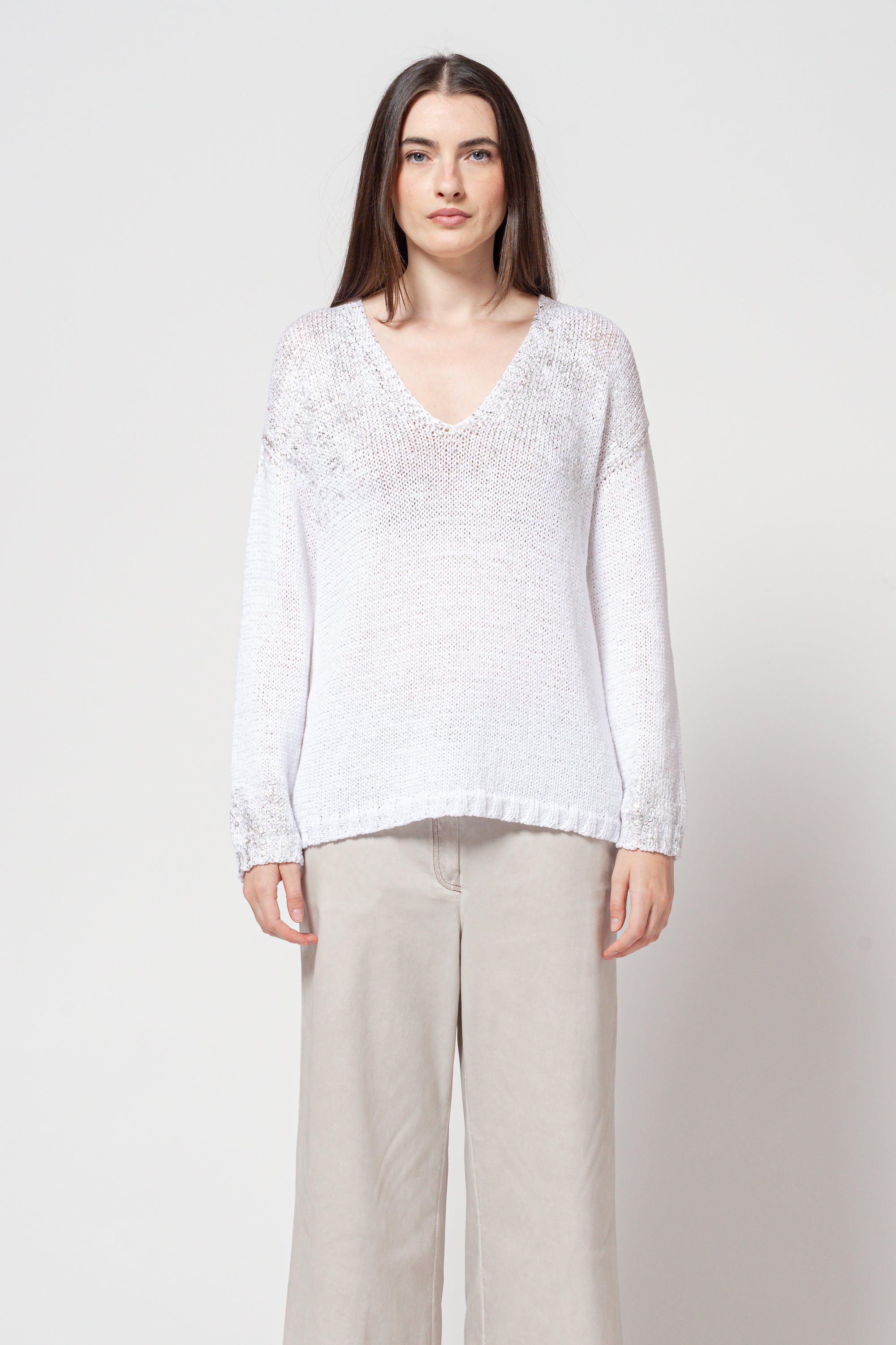Perry V Knit Lux - White
