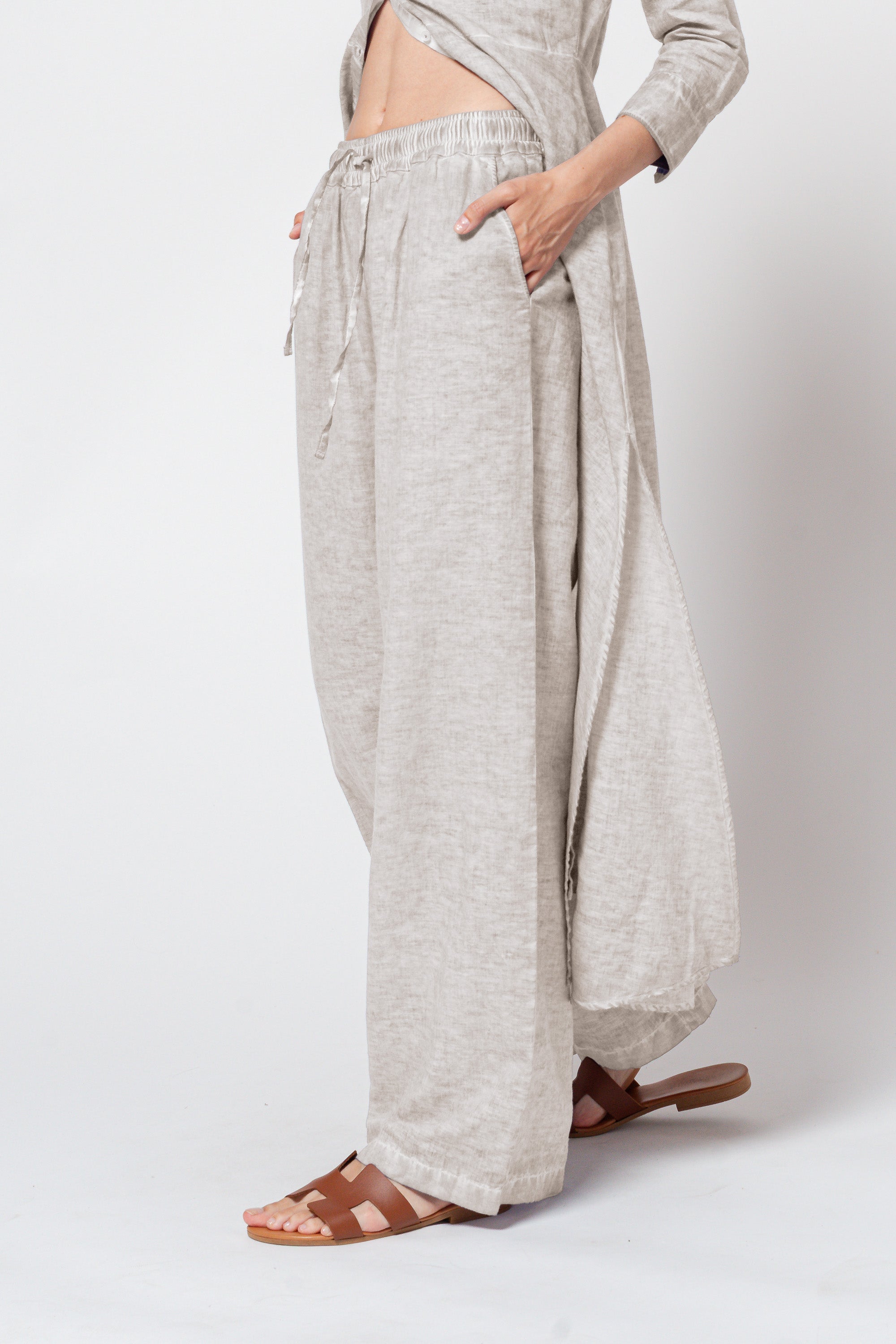 Billow Linen Blend Slacks - Canapa