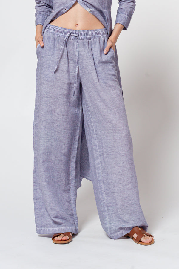 Billow Linen Blend Slacks - Lavanda