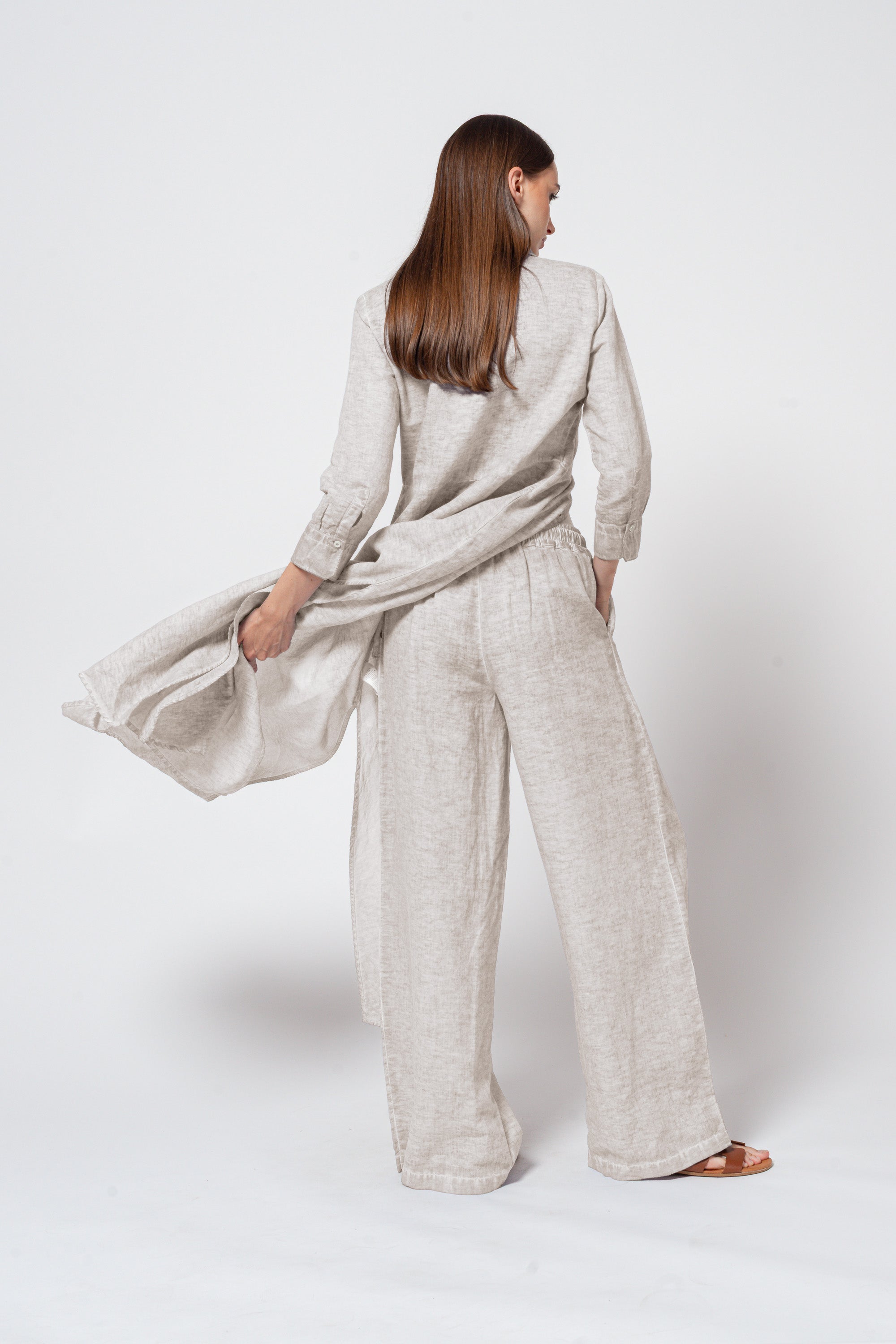 Billow Linen Blend Slacks - Canapa