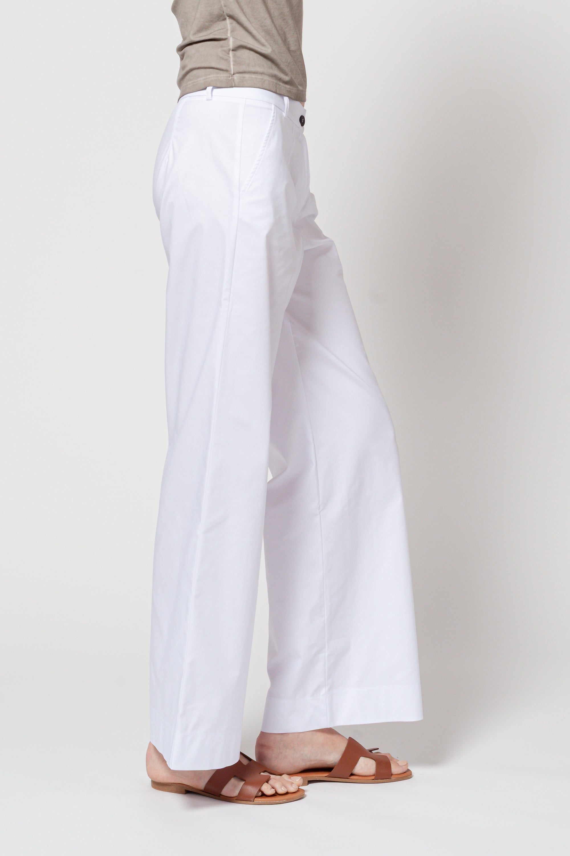 Gilda Cotton Pants - White