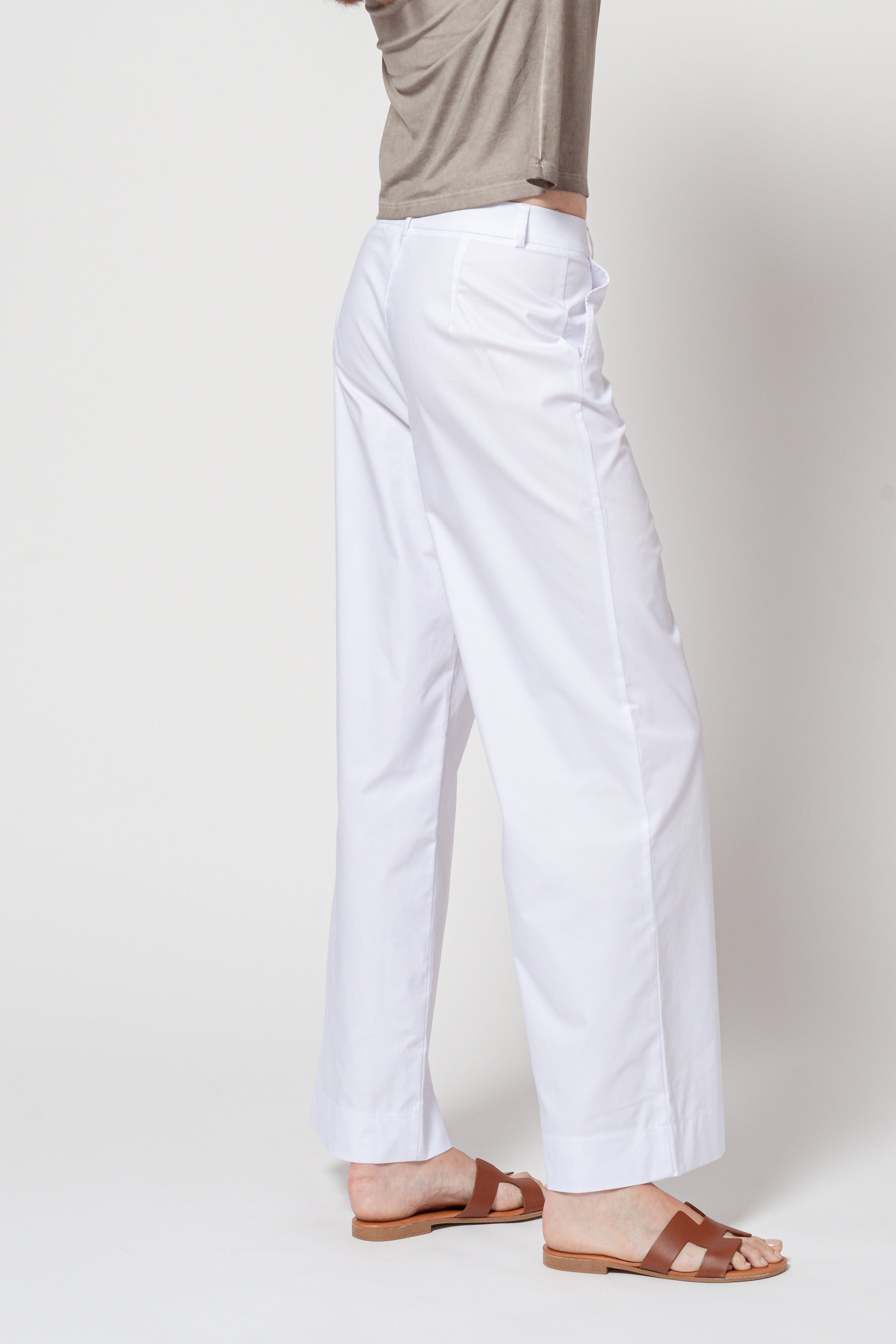 Gilda Cotton Pants - White