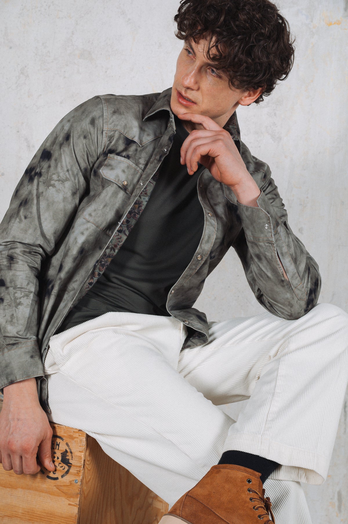 Davis Western Shirt - Olio
