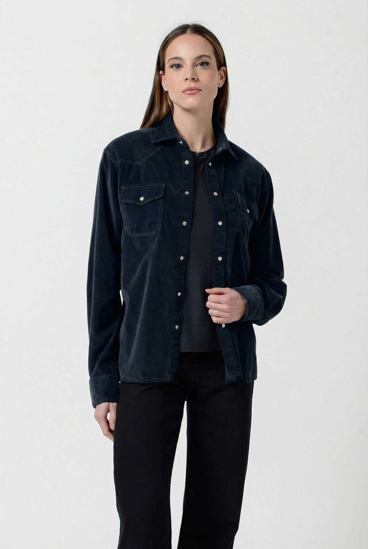Christi Western Shirt - Abyss
