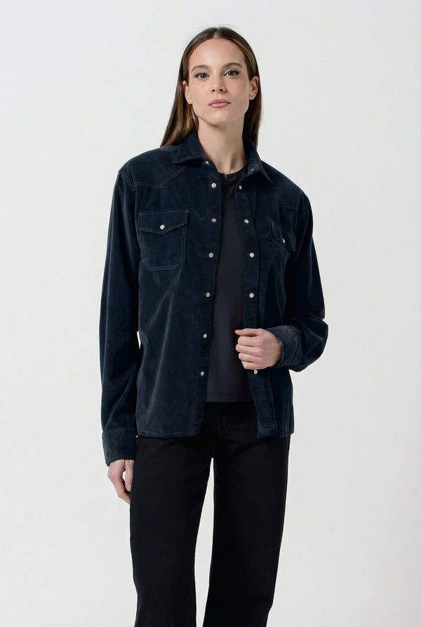 Christi Western Shirt - Abyss