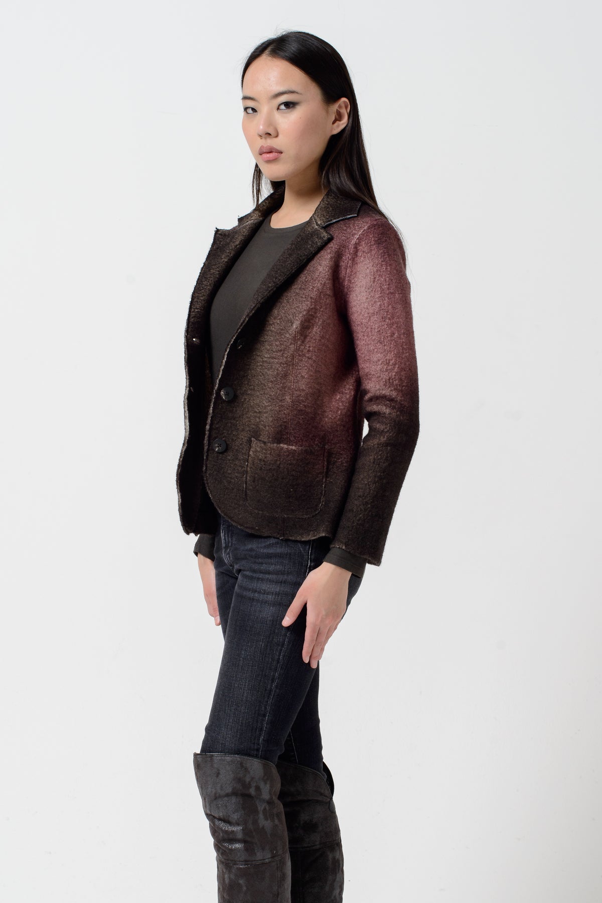 Evie Blazer Tasty Shades - Rubarb