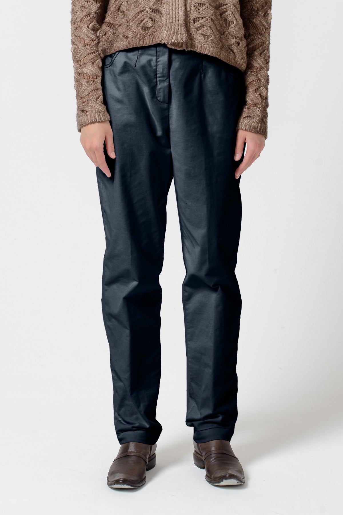 Frida Cotton Velvet Pants - Abyss