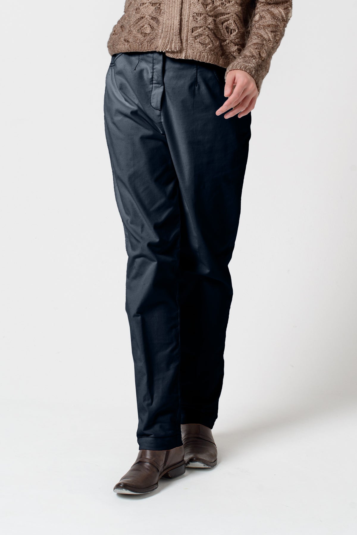 Frida Cotton Velvet Pants - Abyss
