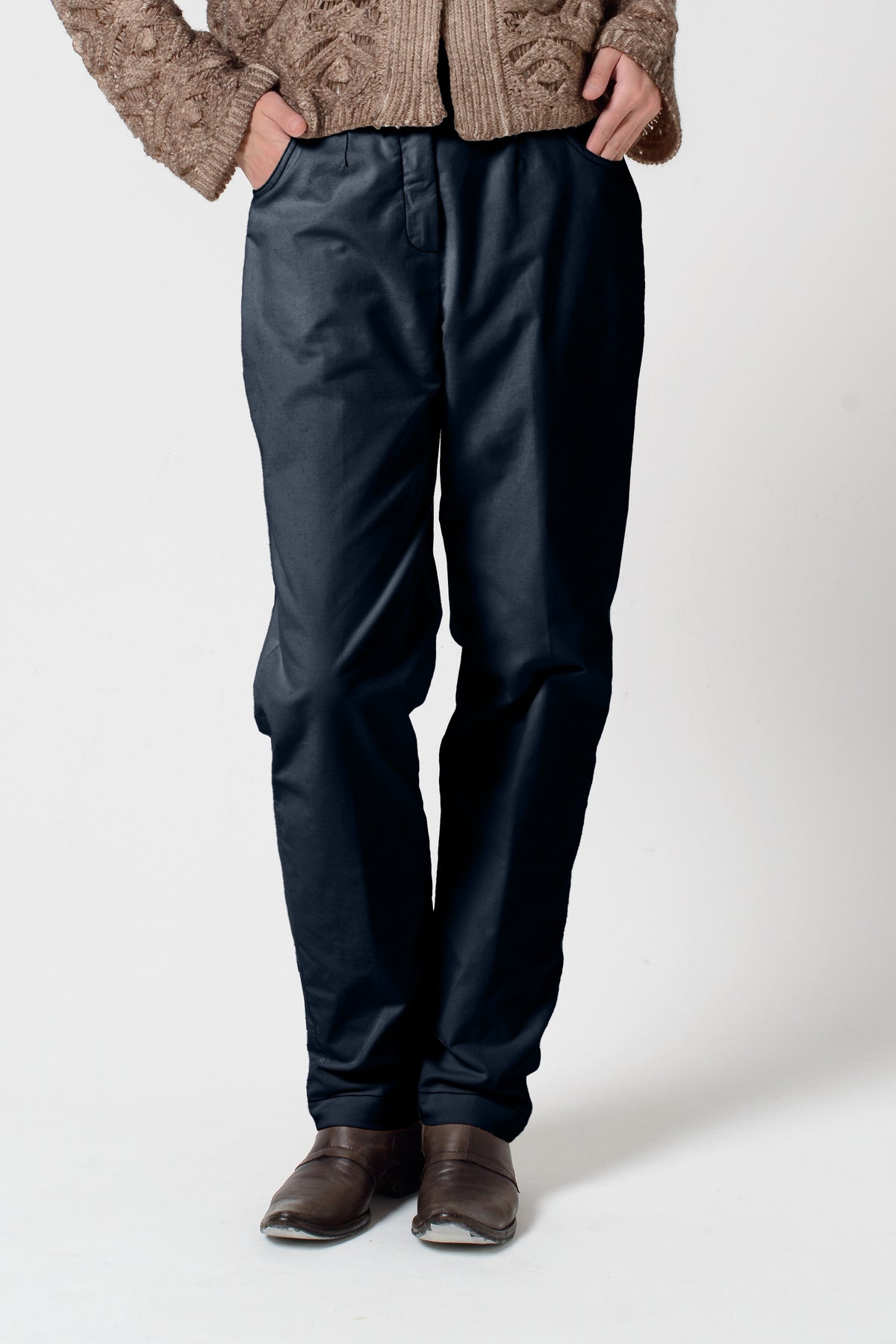 Frida Cotton Velvet Pants - Abyss
