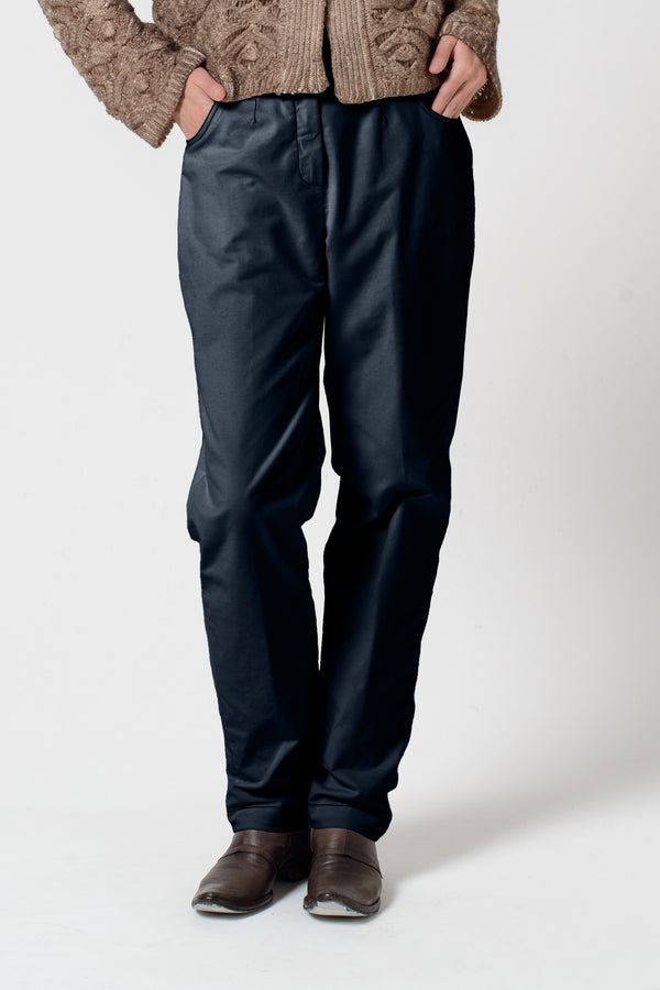 Frida Cotton Velvet Pants - Abyss