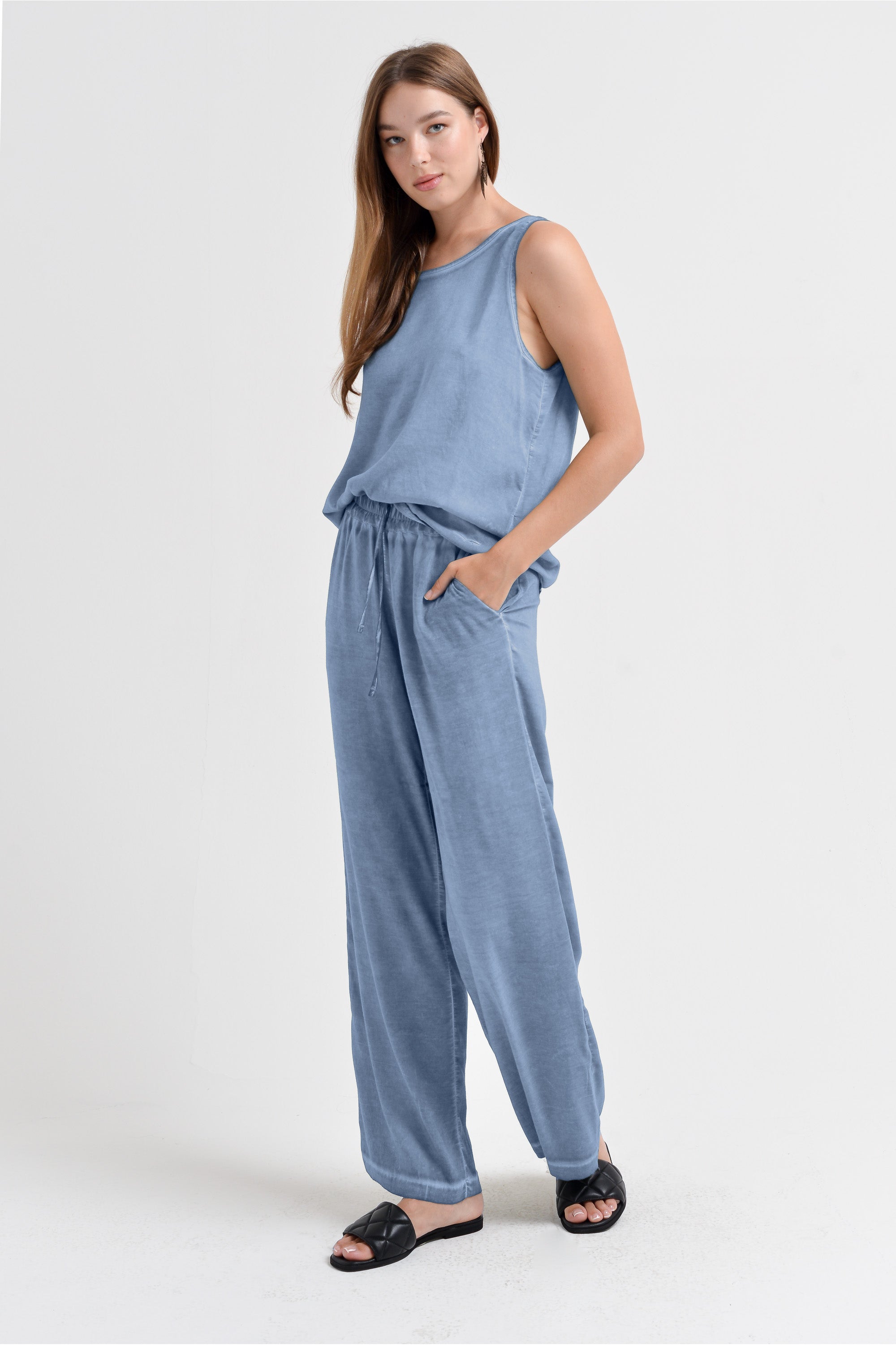 Billow Viscose Slacks - Polar