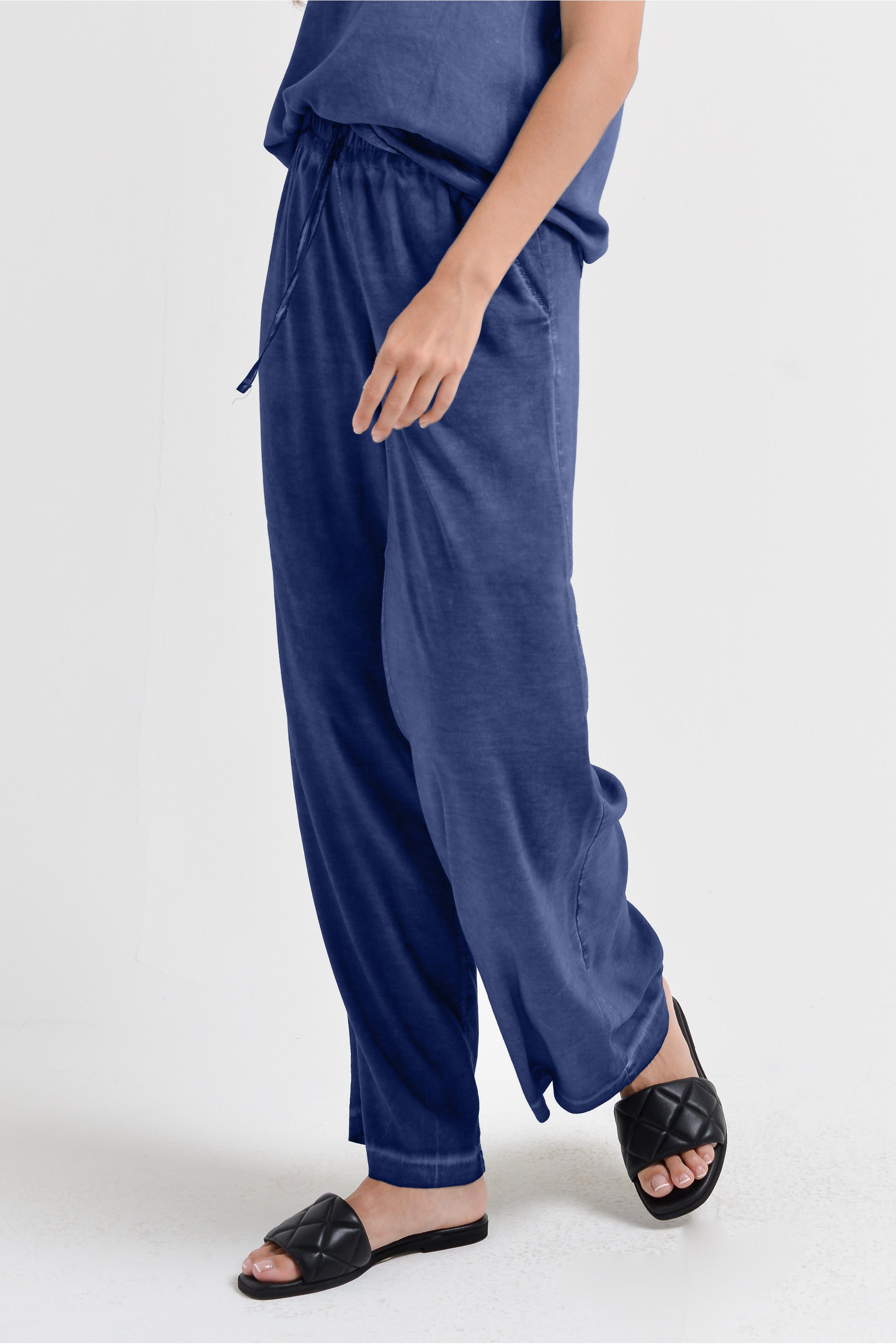 Viscose Billow Slacks - Whale