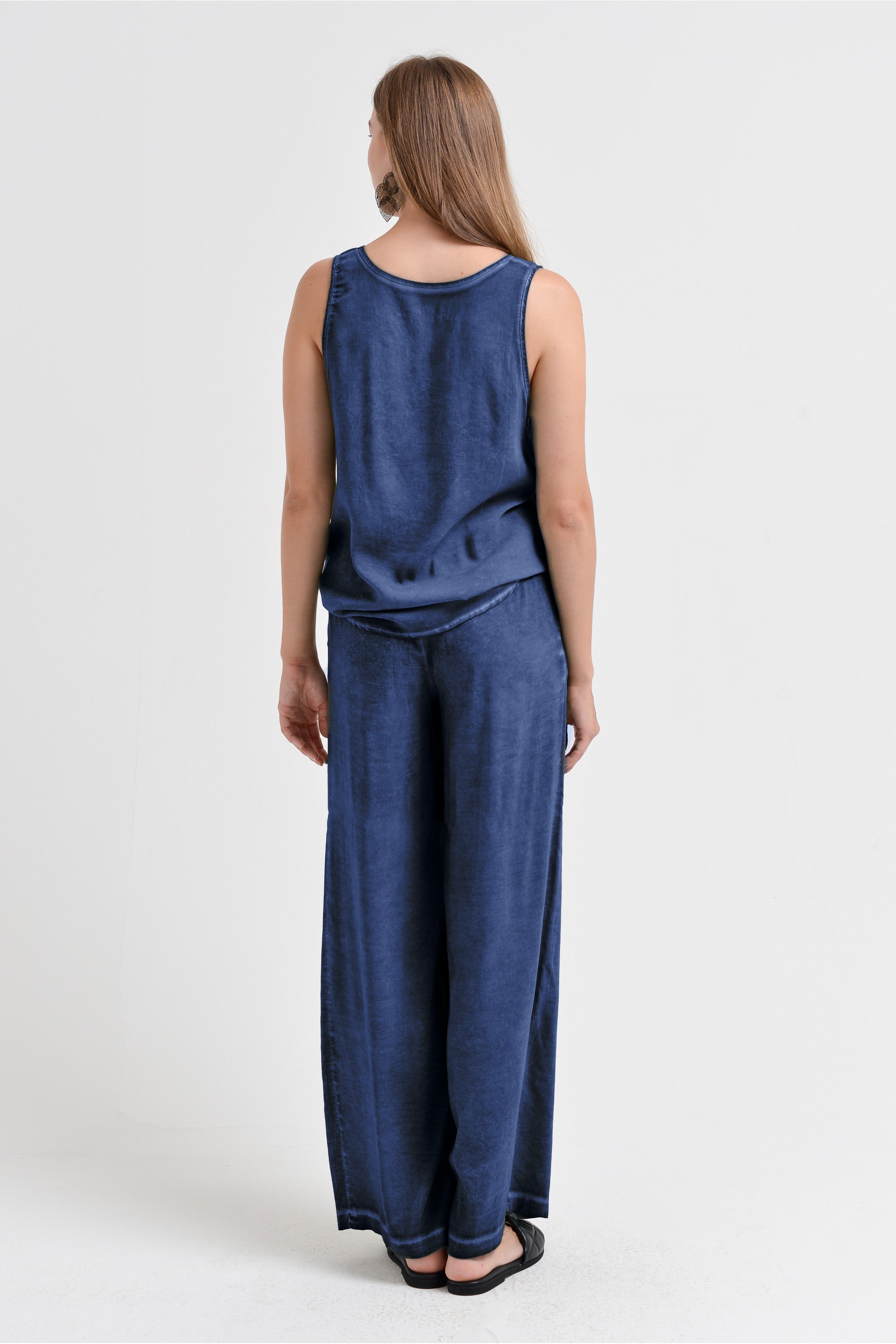 Billow Viscose Slacks - Nautico