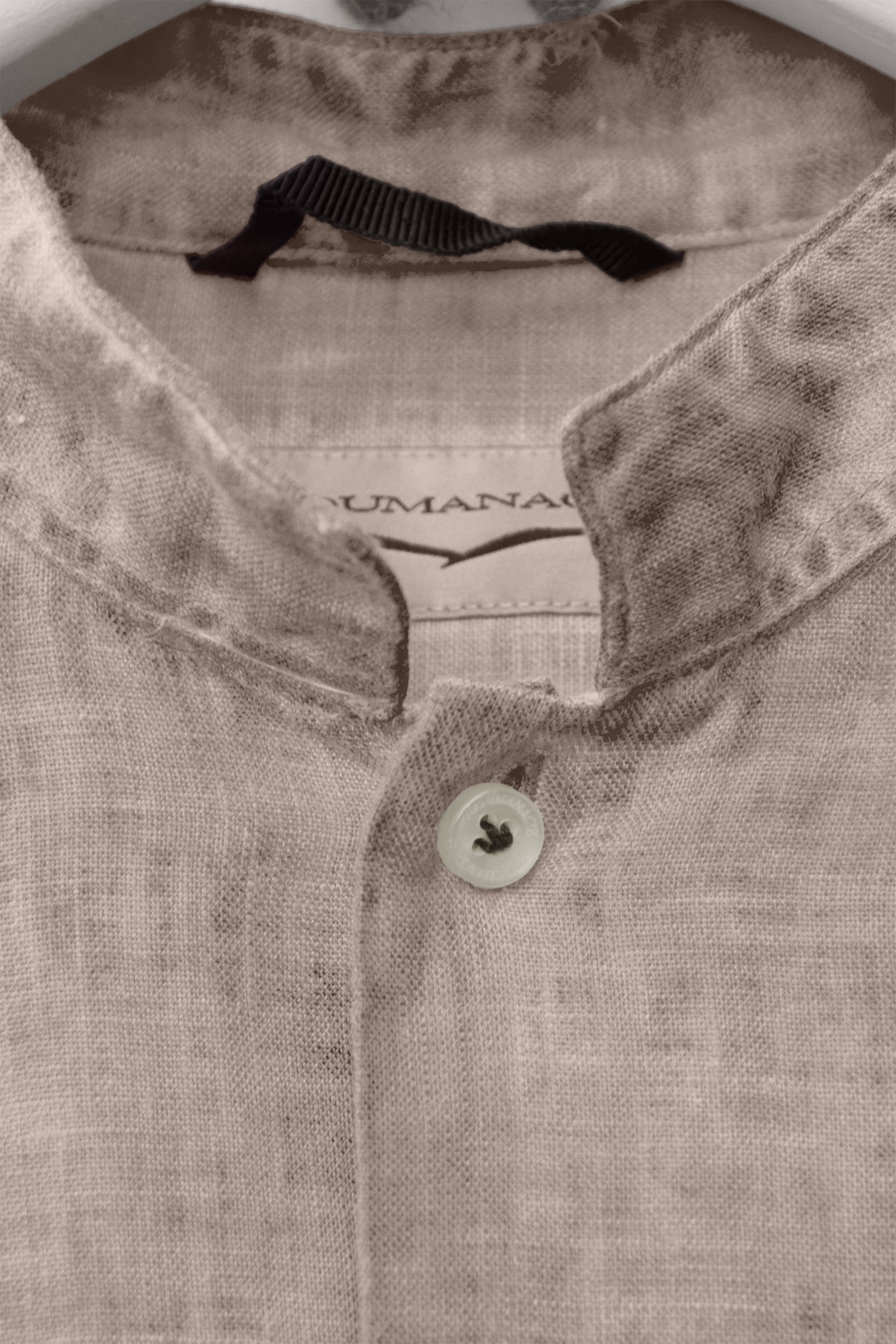 Banded Collar Linen Shirt Corda | Ploumanac'h