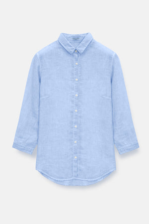 Valerie Shirt in Linen - Cielo