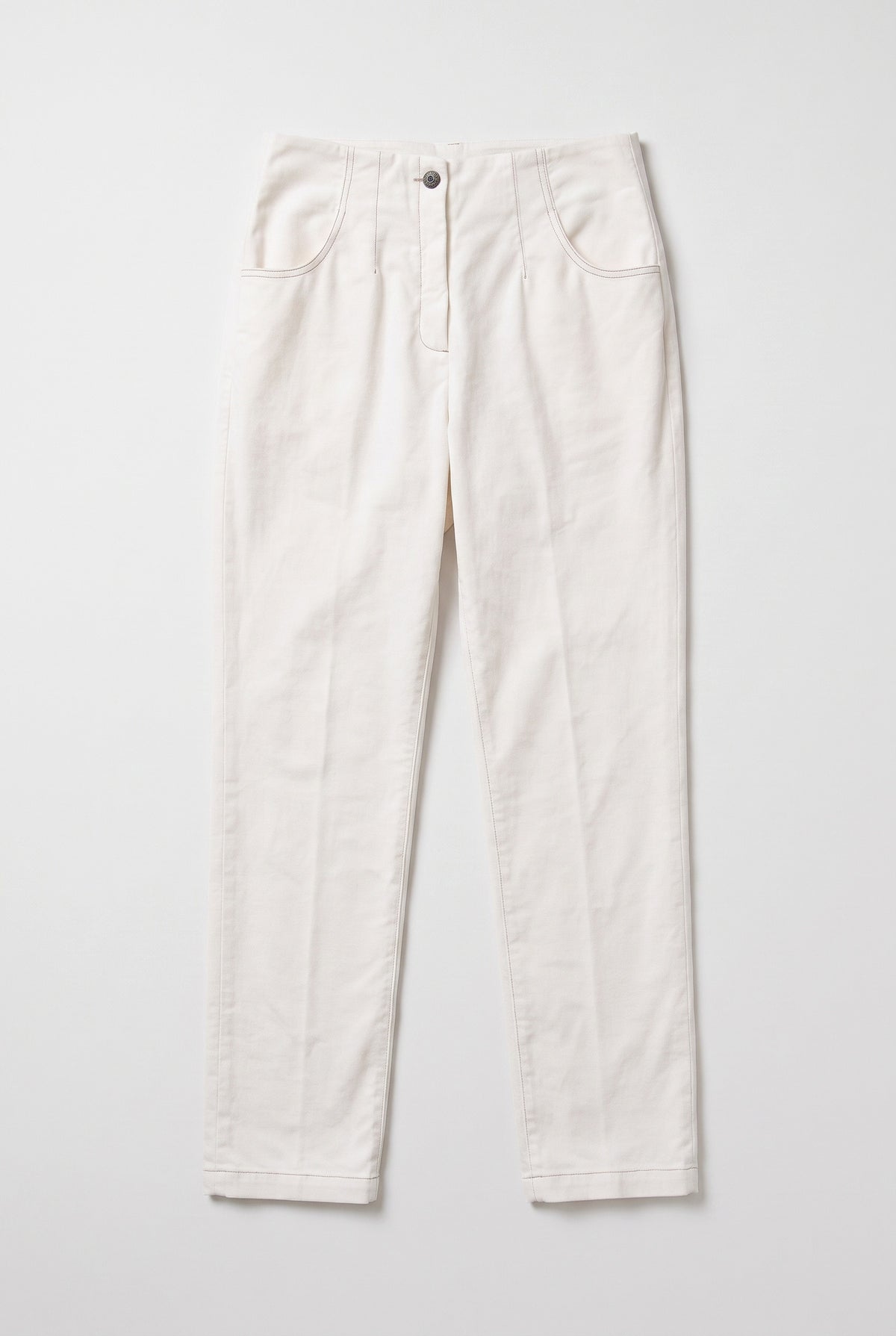Frida Cotton Velvet Pants - White