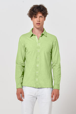 Cotton Pique Shirt - Kiwi
