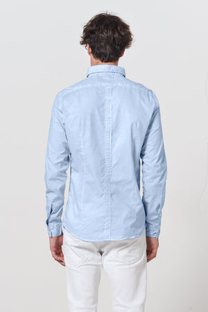 Button Down Poplin Shirt - Azzurro