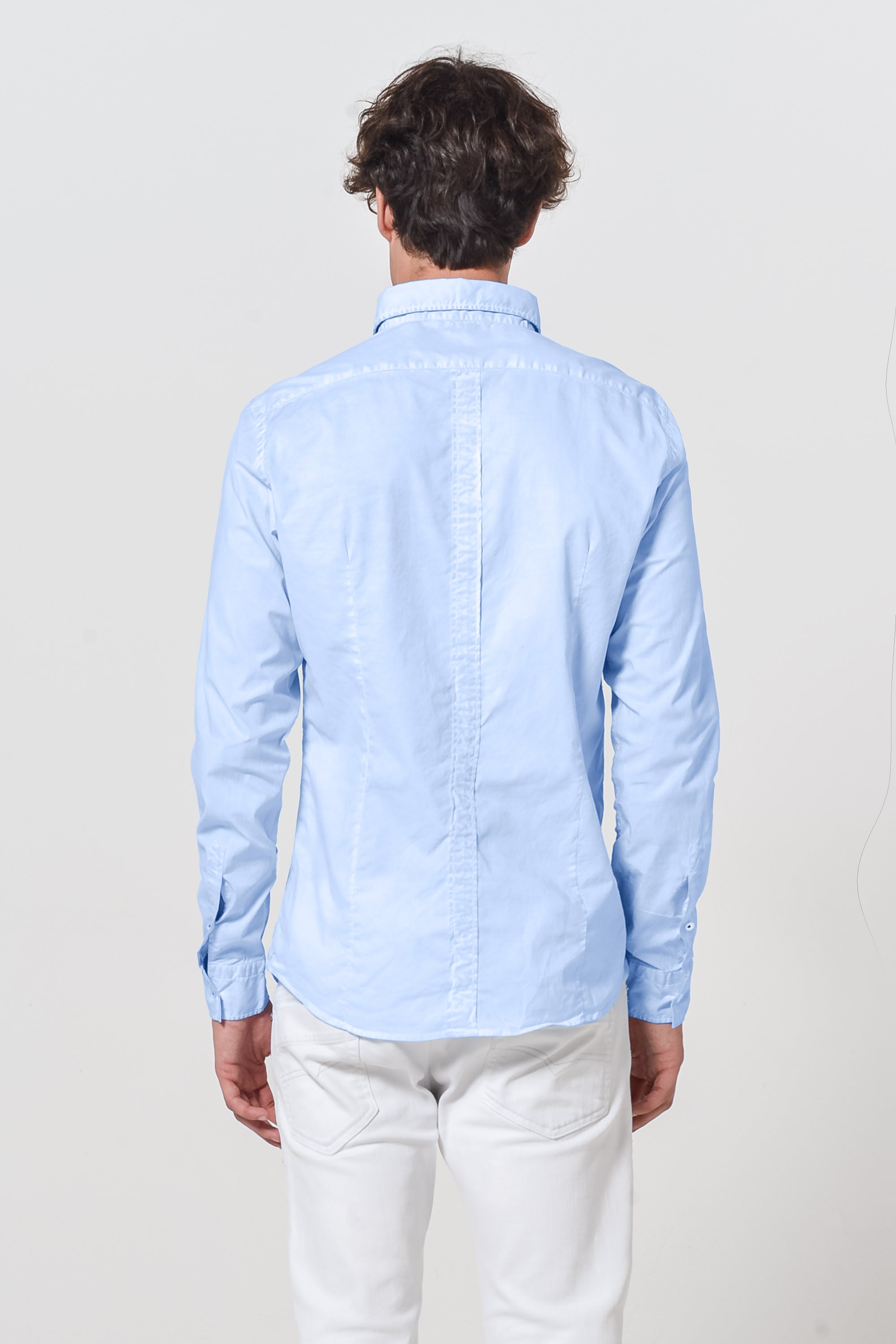 Camicia Poplin Button Down - Cielo