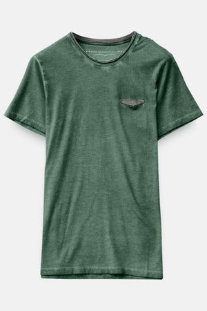 T-Shirt Taschino Intarsio - Ginepro