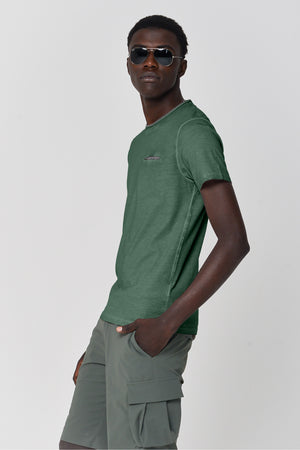 T-Shirt Taschino Intarsio - Ginepro