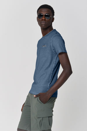 Contrast Detail T-Shirt - Jeans