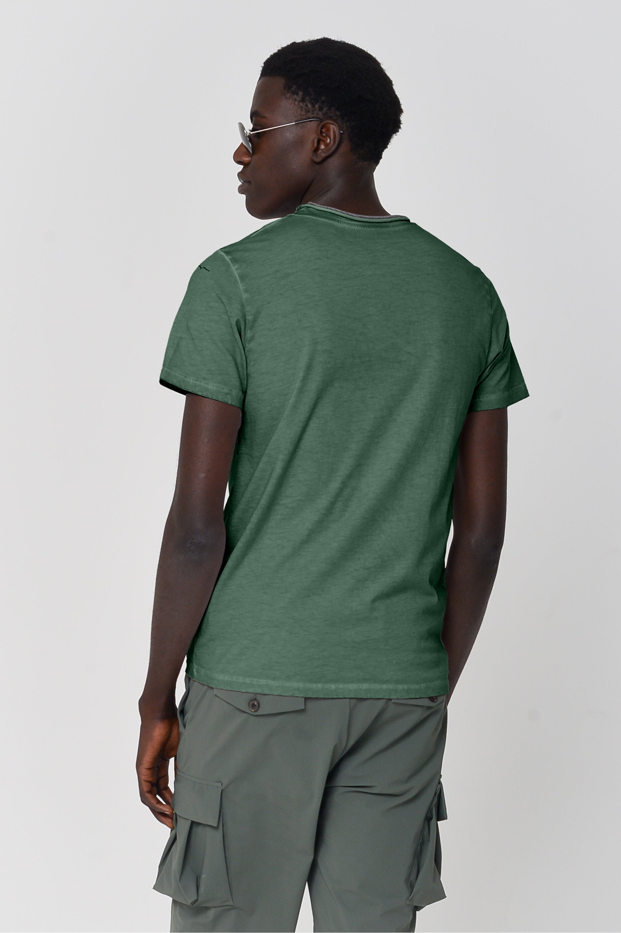 Contrast Detail T-Shirt - Ginepro