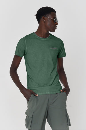 T-Shirt Taschino Intarsio - Ginepro