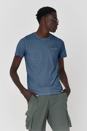 Contrast Detail T-Shirt - Jeans