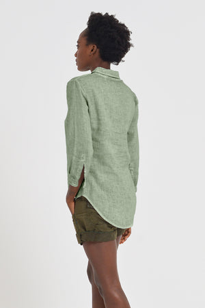 Valerie Shirt in Linen - Palm