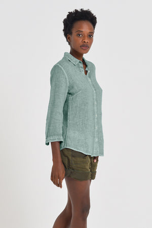 Valerie Shirt in Linen - Shark