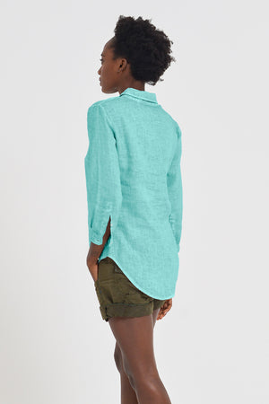 Valerie Shirt in Linen - Water
