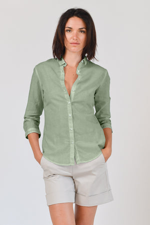Valerie Shirt in Voile - Palm