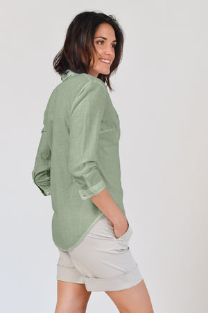 Valerie Shirt in Voile - Palm